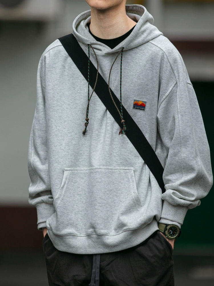 Mens Japanese-Style Retro Embroidery All-Match Hoodie