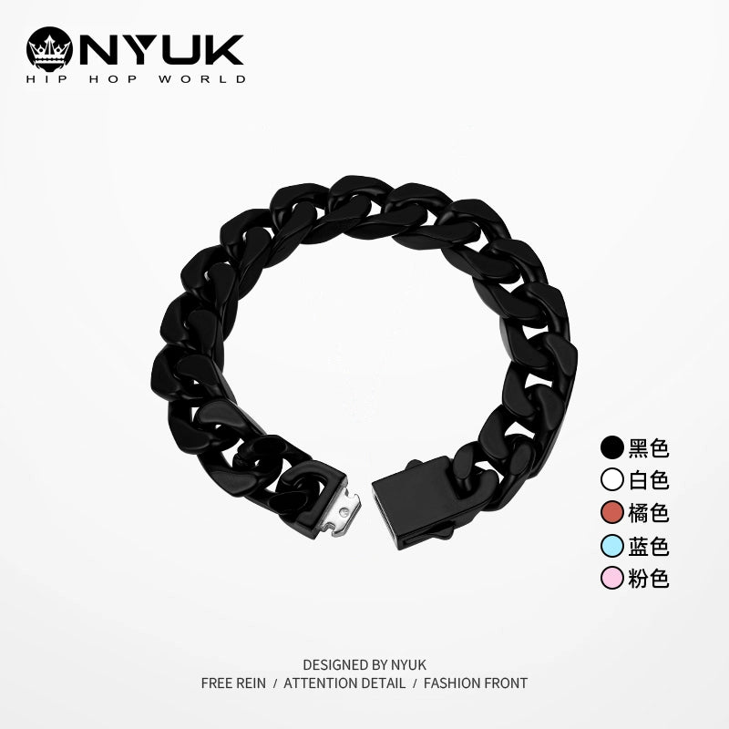 Unisex Nyuk Paint Hip Hop Multi-Color Optional Couple Bracelet