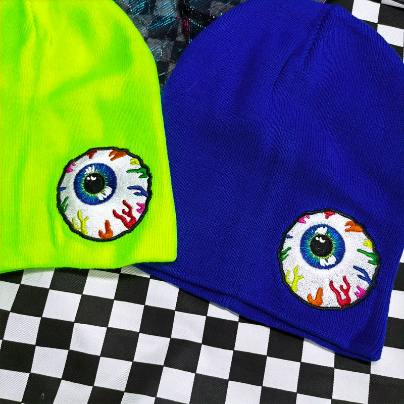 Unisex Hip-Hop Babies' Eyeball Embroidery Warm Knitted Hat