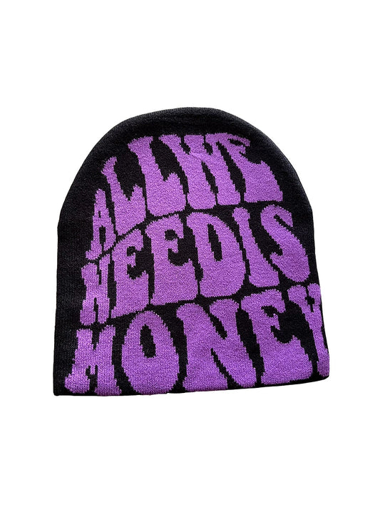 Unisex European and American Internet Hot Trendy Nightclub Letters Hip Hop Woolen Cap