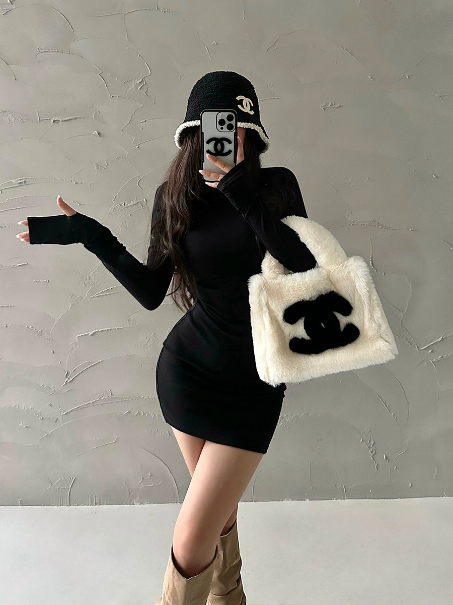 Womens Basic Style Sexy Slimming Long-Sleeve Bottoming Dress