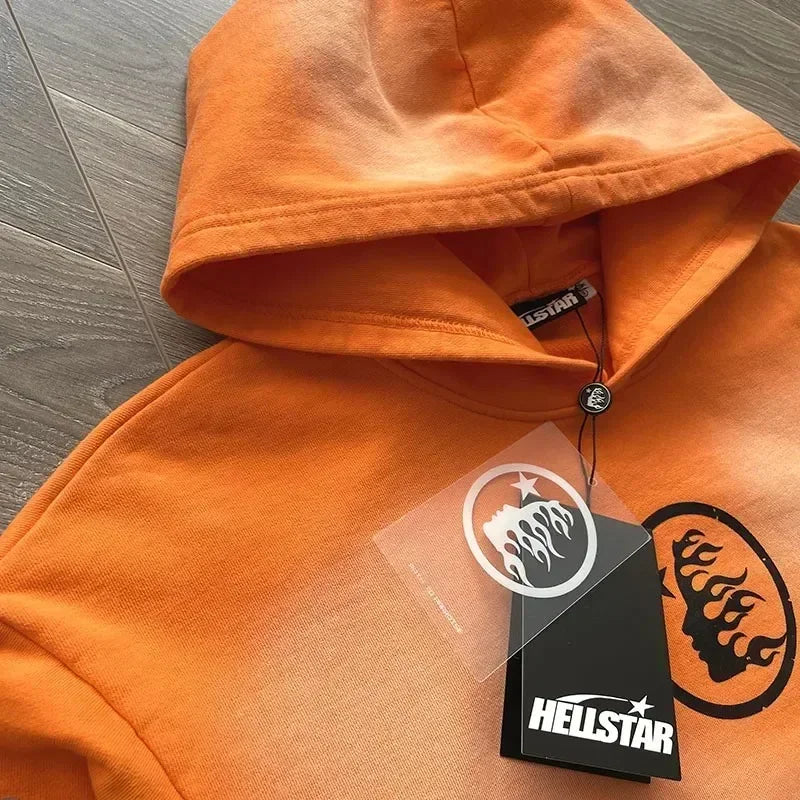 Unisex Hellstar  Fire Orange Hoodie (HOODIE ONLY)