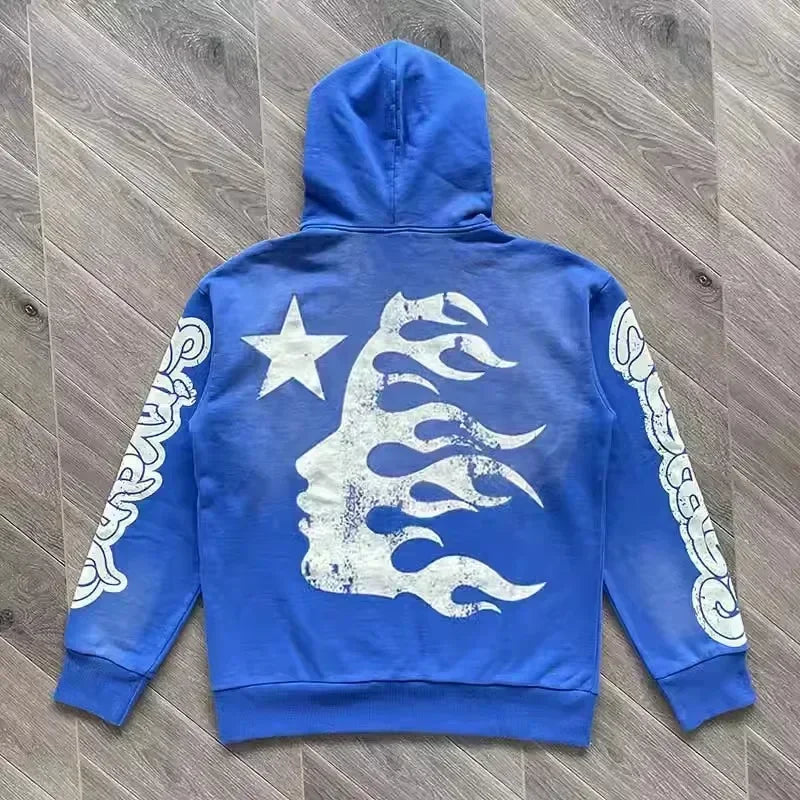 Unisex Hellstar Geen Lef Geen Glorie Hoodie