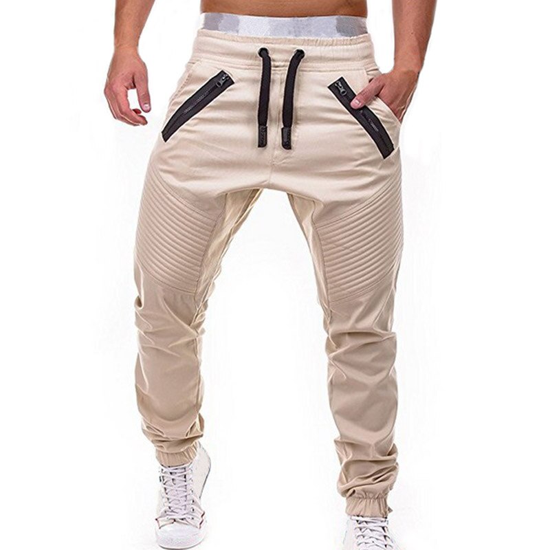 Mens Autumn Leisure Casual Workout Slim Fit Trousers