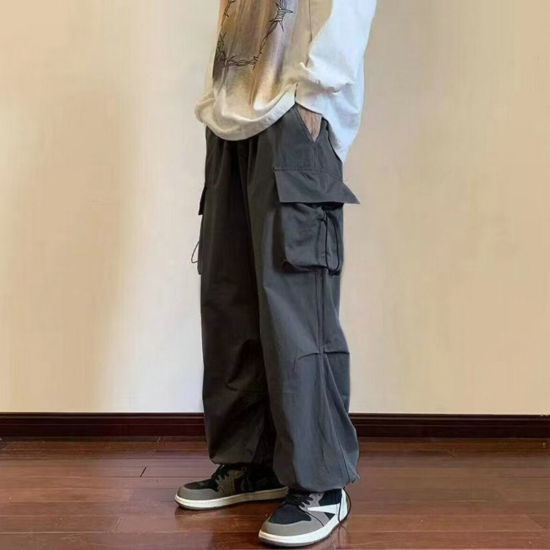 Cargo Pants Men Elastic Waist Harem Pants