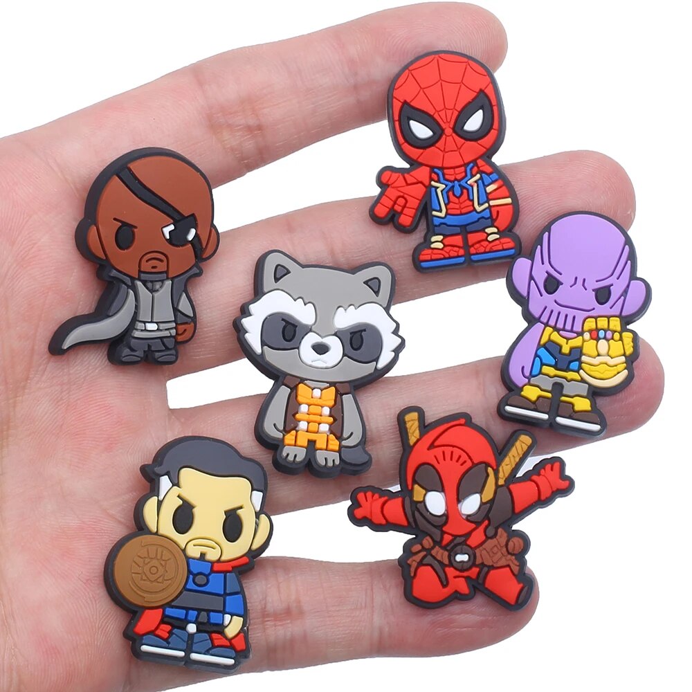 1pcs Marvel Superheroes Croc Charms