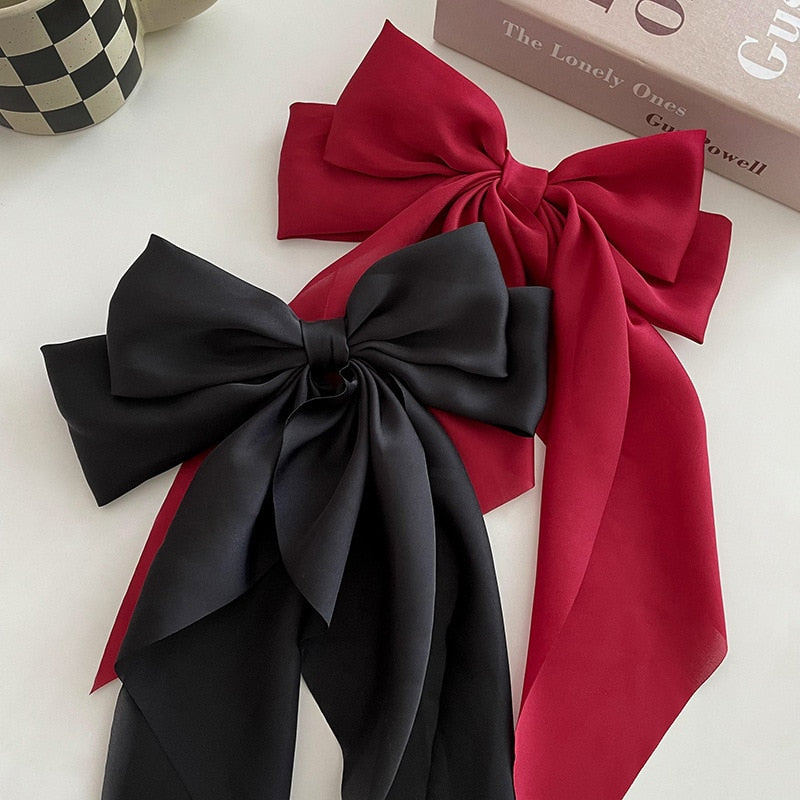 Chiffon Bow Hair Clip Women