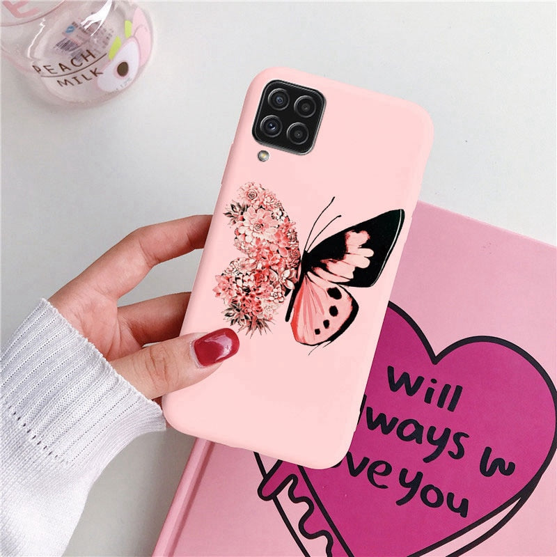 Love Heart Butterfly Flower Graphic Samsung Case