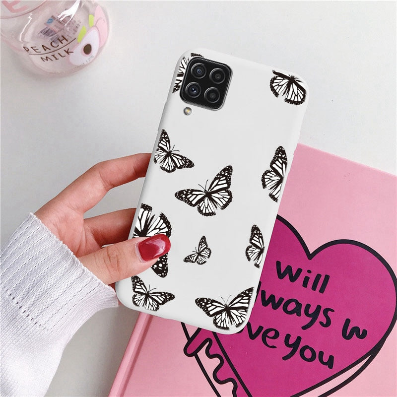 Love Heart Butterfly Flower Graphic Samsung Case