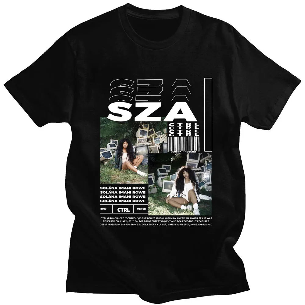 Mens SZA Ctrl Music Album Cover Graphic T-Shirt