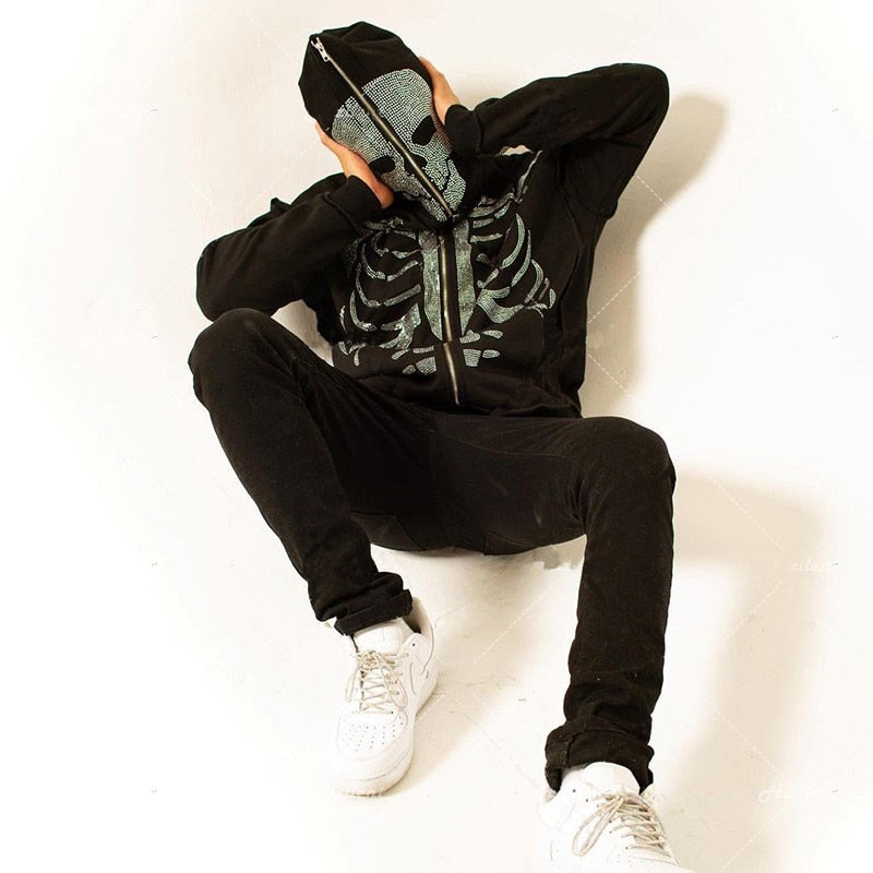 Spider Web Graphic Hoodies Men