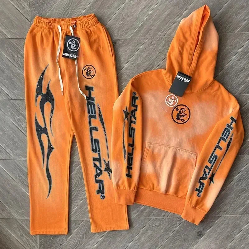 Unisex Hellstar  Fire Orange Hoodie (HOODIE ONLY)