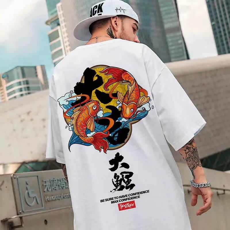 Men's Lucky Carp Graphic Fashion Y2K TShirt