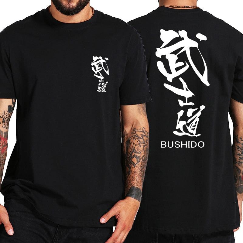 Men's Zhongyi T Shirt Cool Japanese Front Back Print