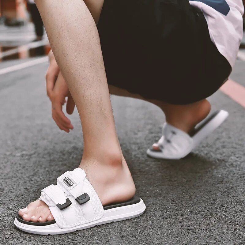 EVA Soft Black and White Casual High Quality Slides