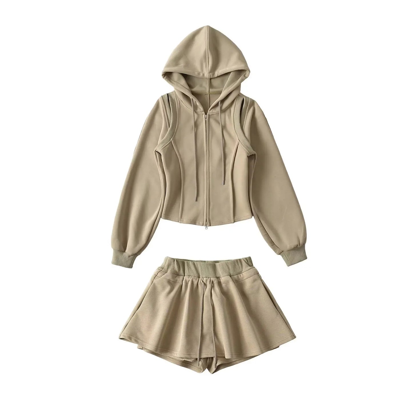 Women's HLJ American Sporty Hooded Two Piece Sets