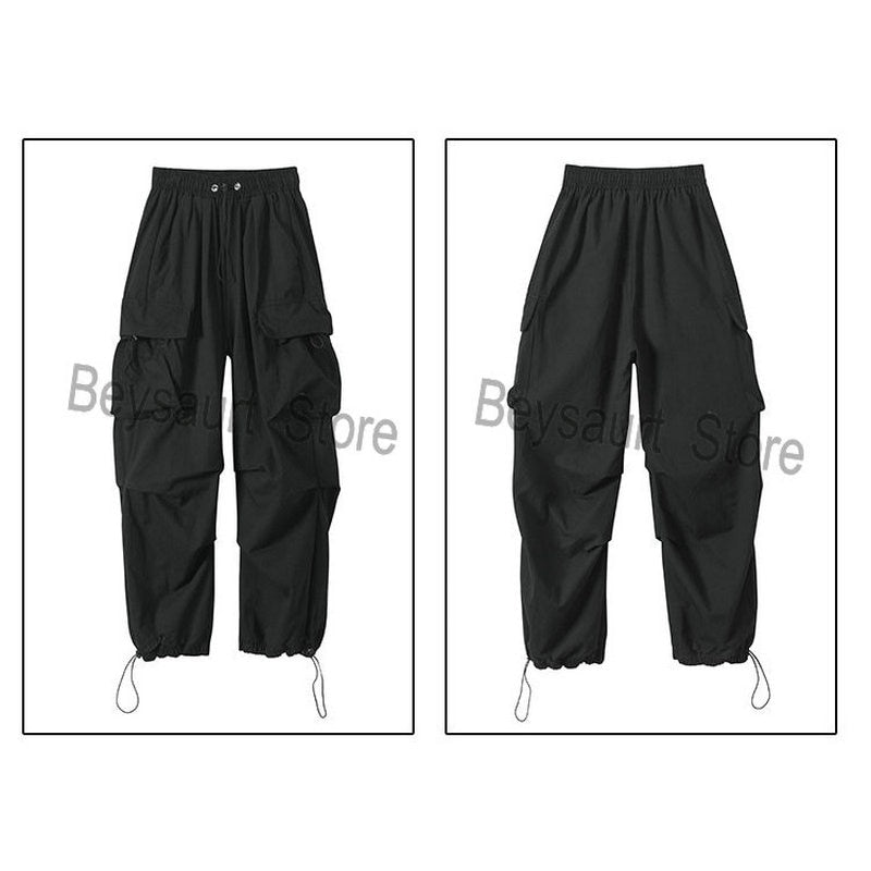 Cargo Pants Men Elastic Waist Harem Pants