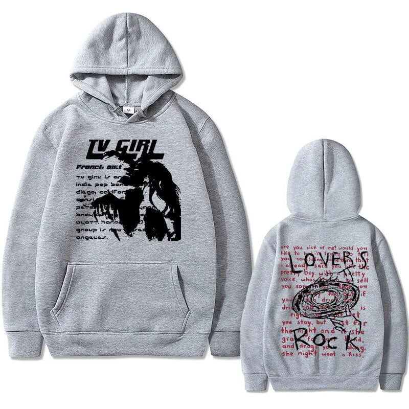 Unisex Tv Girl Lovers Rock Song Print French Exit Album Poster Hoodie