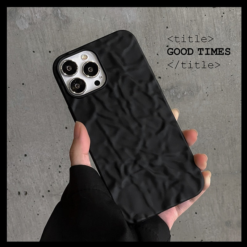 Qianliyao Luxury Black tin paper pattern Phone Case for iphone