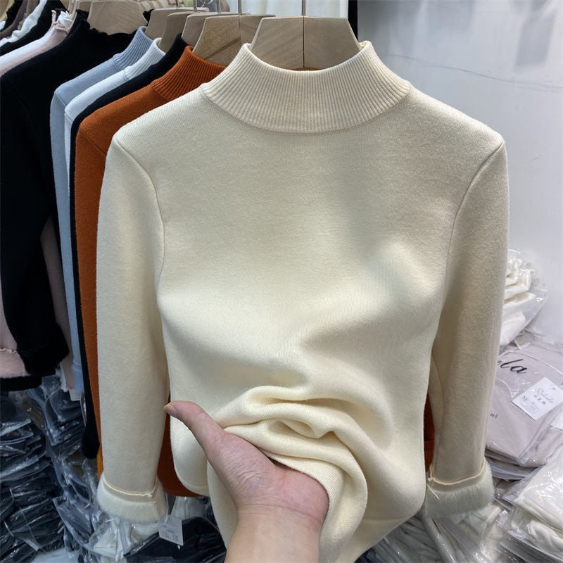 Woman Korean Turtleneck Slim Knitted Pullovers