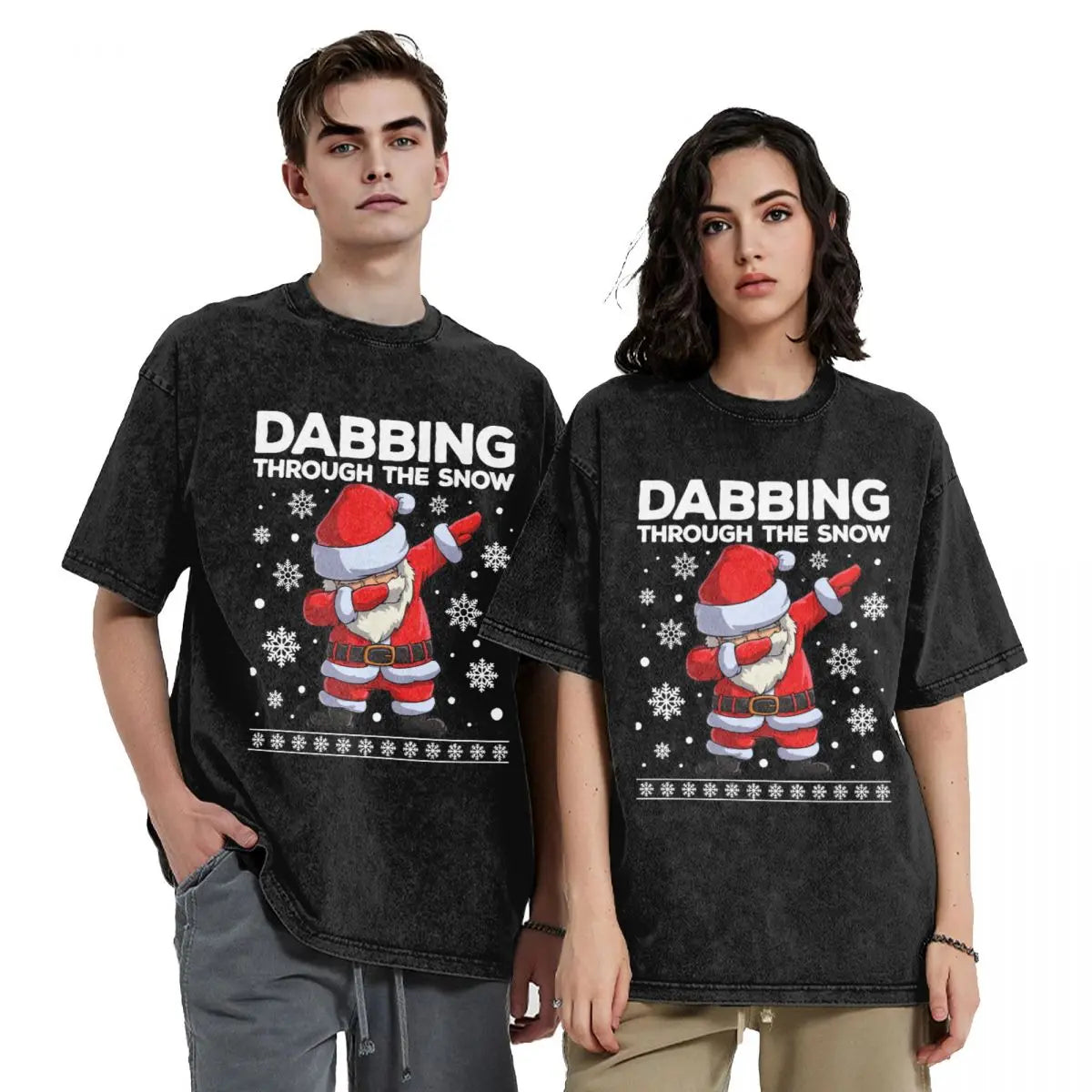 Unisex Dabbing Santa Christmas Retro T-Shirts