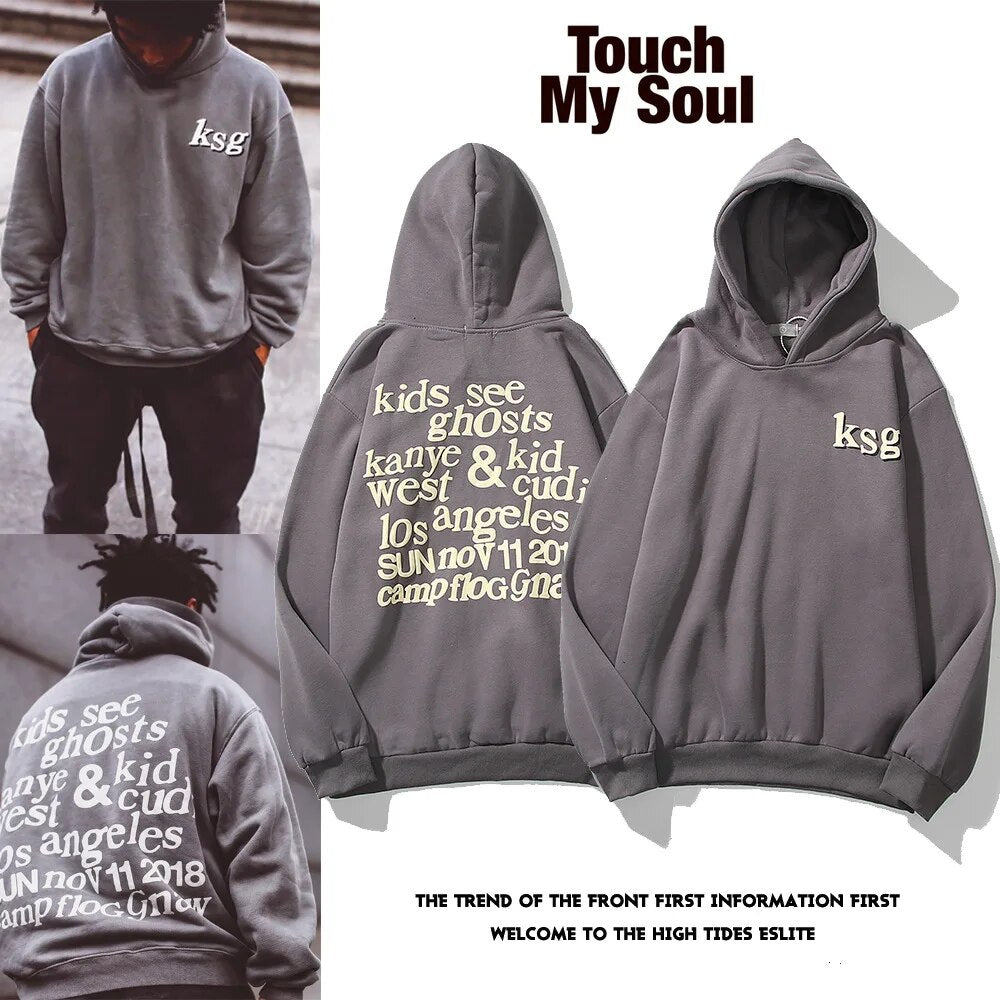 KANYEWESTXKIDCUDI World tour merch high quality hoodies