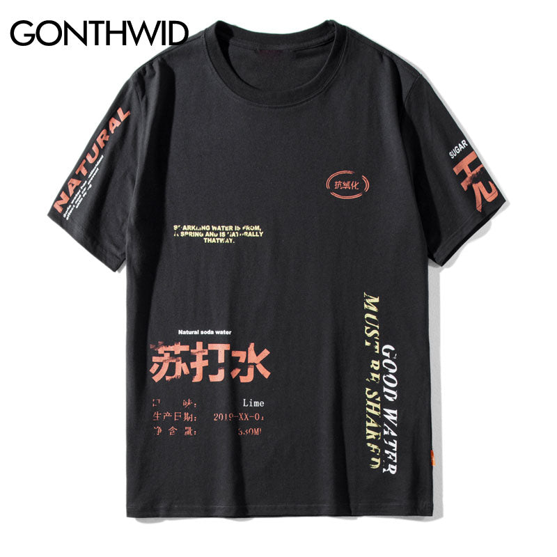 Men GONTHWID Soda Water Ripped Printed T Shirt