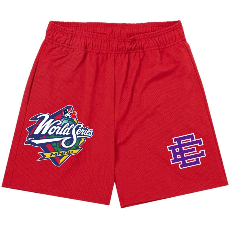 Men Solid Color Printed Shorts