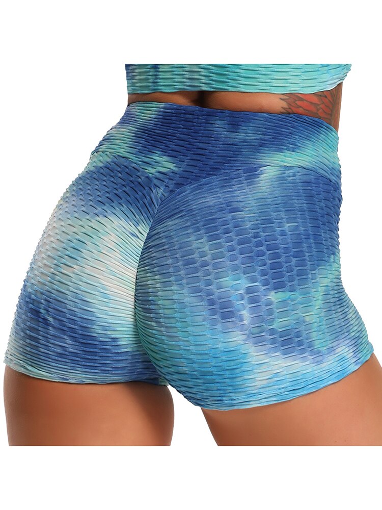 Womens Printed Sexy Push Up Fitness Shorts