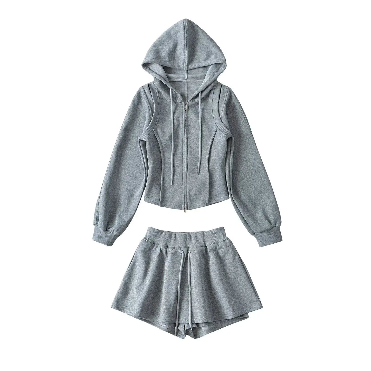 Women's HLJ American Sporty Hooded Two Piece Sets