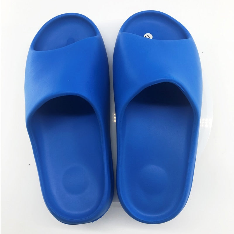 YZY fashion couple home soft slippers thick bottom non-slip EVA indoor shoes flat slides Men's Women's Beach