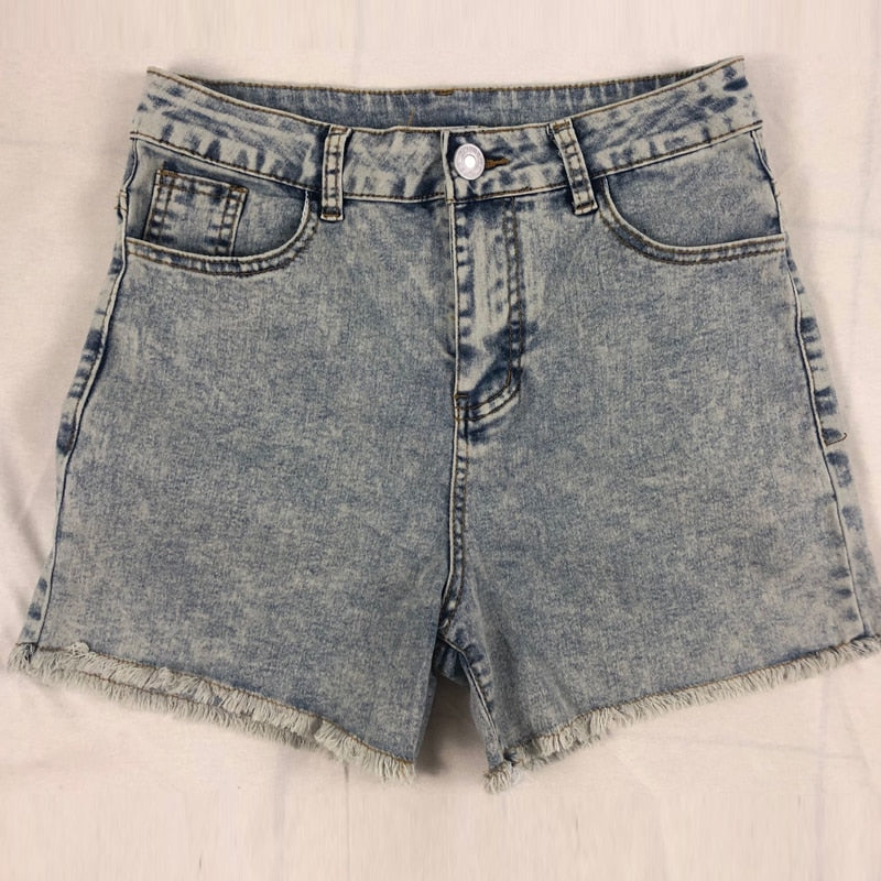 Women High Waist Denim Shorts