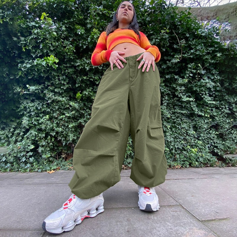 Women Oversized Joggers Tech Pants