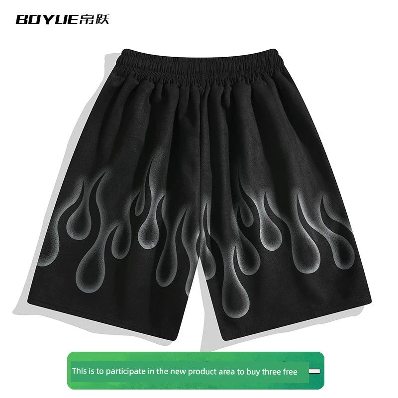 Mens Hip Hop Boyue Shorts Creative Fashion Trendy Shorts