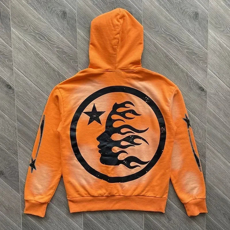 Unisex Hellstar  Fire Orange Hoodie (HOODIE ONLY)