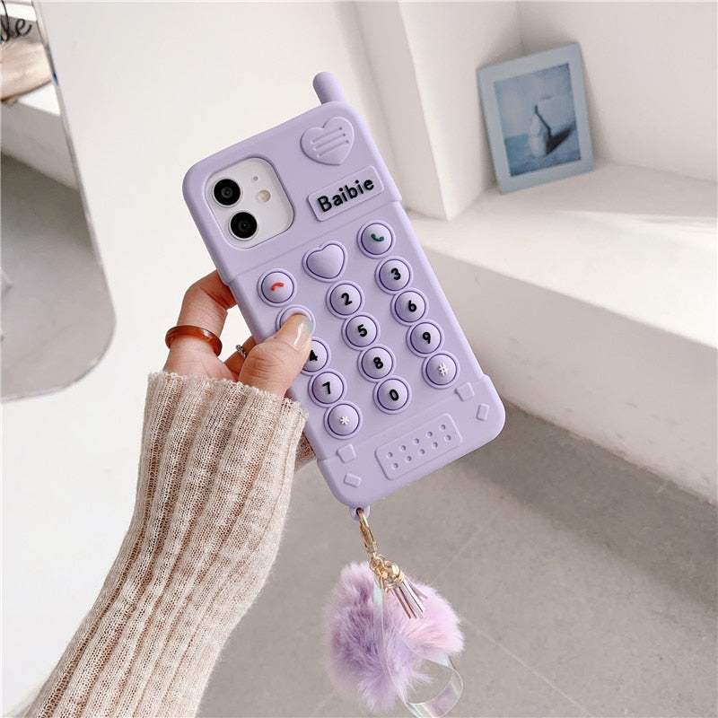 Cute love heart kid girl gift 3D Phone Case For iPhone