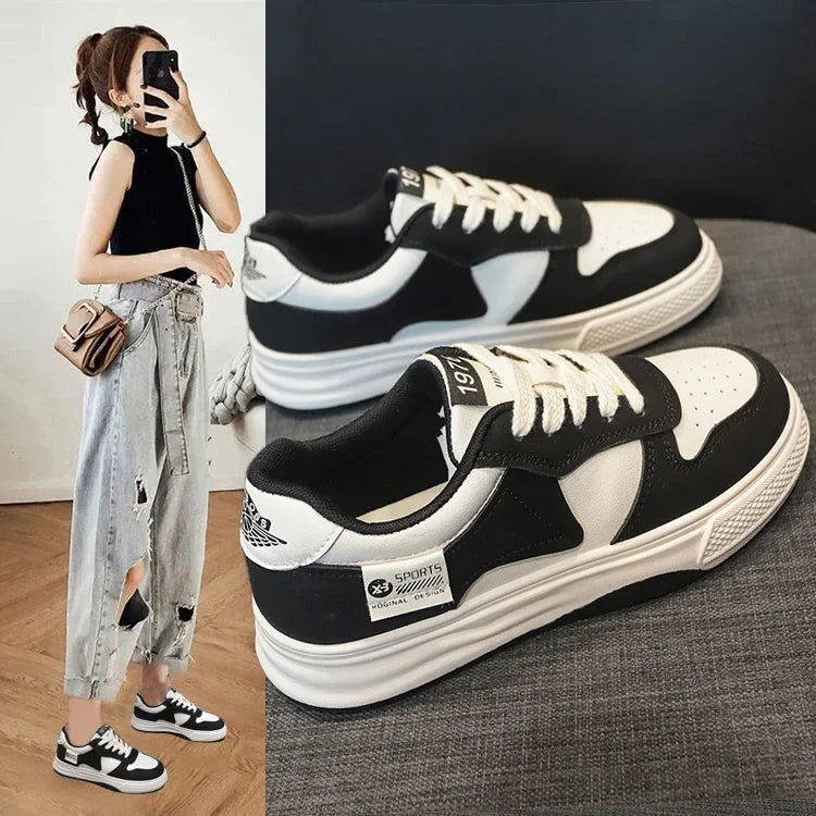 Womens Platform Sports Shoes Flat Female Sneakers