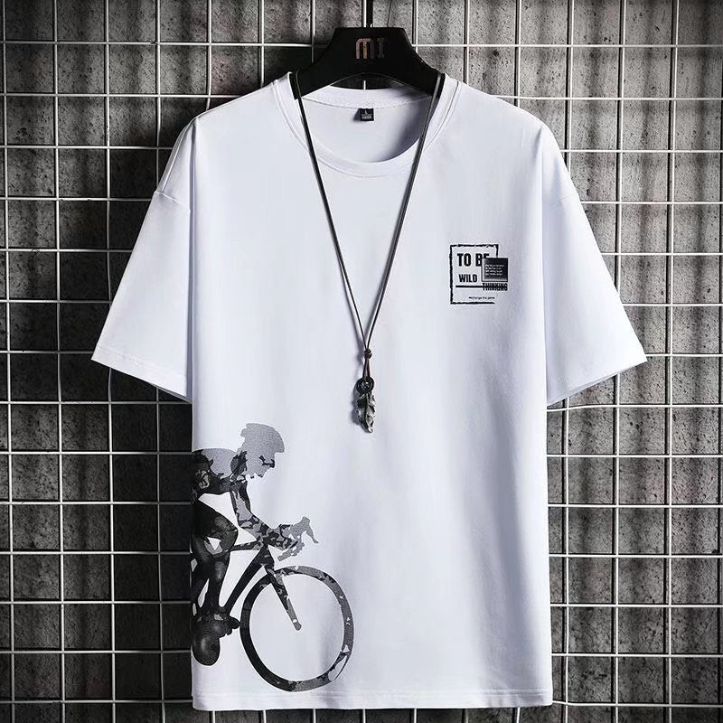 2023 Summer New Men's Classic Fashion Short Sleeve T-shirt Suit Men's Casual Loose Comfortable High-Quality Two-Piece Set M-5XL