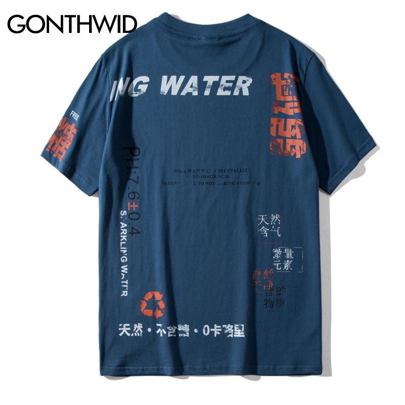 Men GONTHWID Soda Water Ripped Printed T Shirt