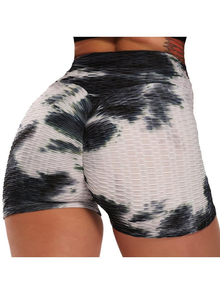 Womens Printed Sexy Push Up Fitness Shorts