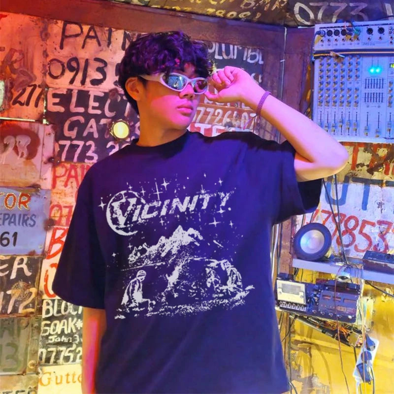 Men's Graphic Hip Hop Oversized Harajuku Summer Short Sleeve Tees