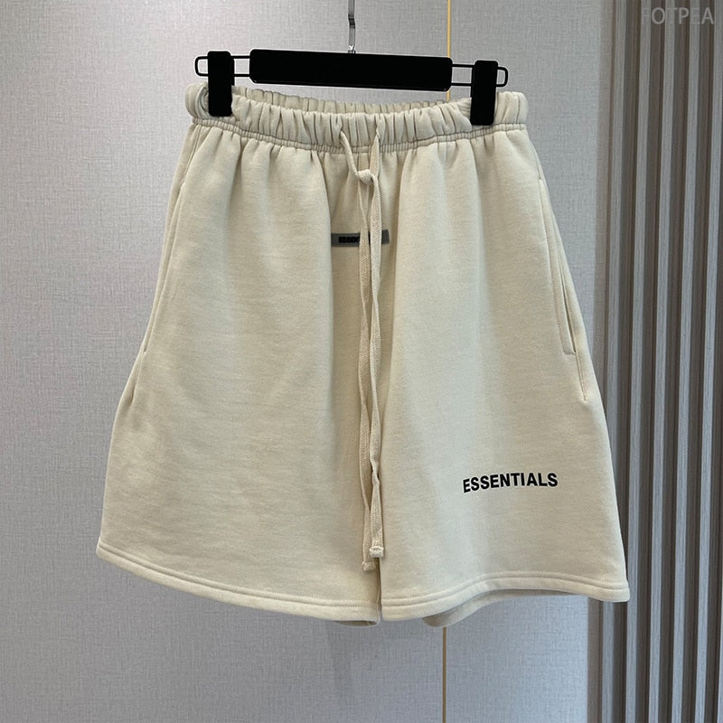 FW21 New Men's Essentials Summer Shorts Reflective Letter Streetwear Hip Hop Quick-Drying And Breathable Cotton Sports Shorts