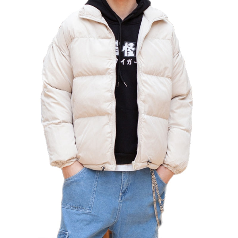 LAPPSTER Men Harajuku Colorful Bubble Coat