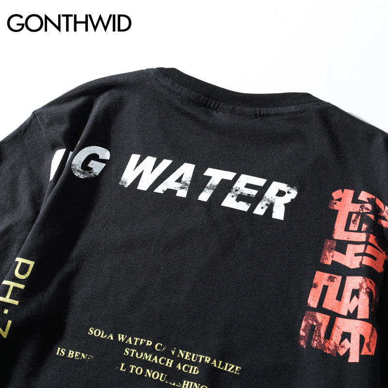 Men GONTHWID Soda Water Ripped Printed T Shirt