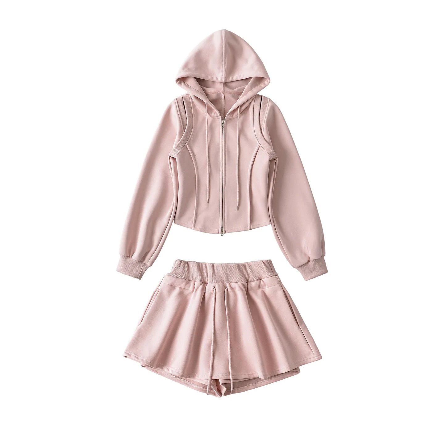 Women's HLJ American Sporty Hooded Two Piece Sets