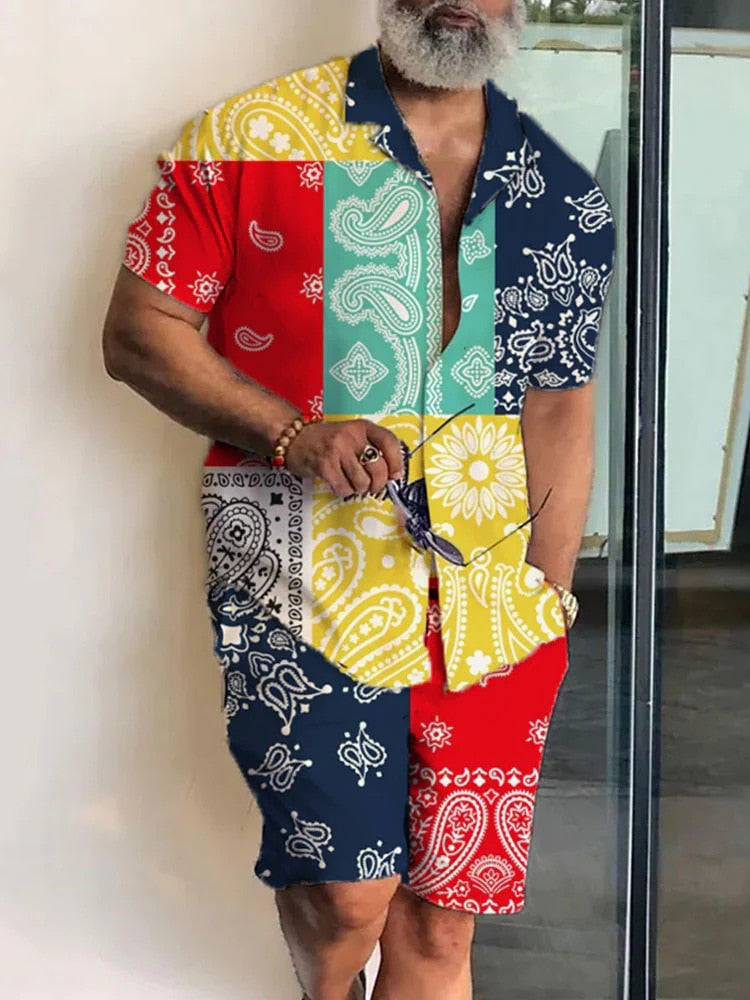 Men's Fashion Hawaiian Shirt Set