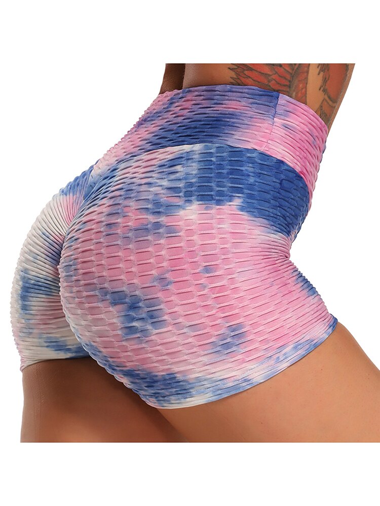 Womens Printed Sexy Push Up Fitness Shorts