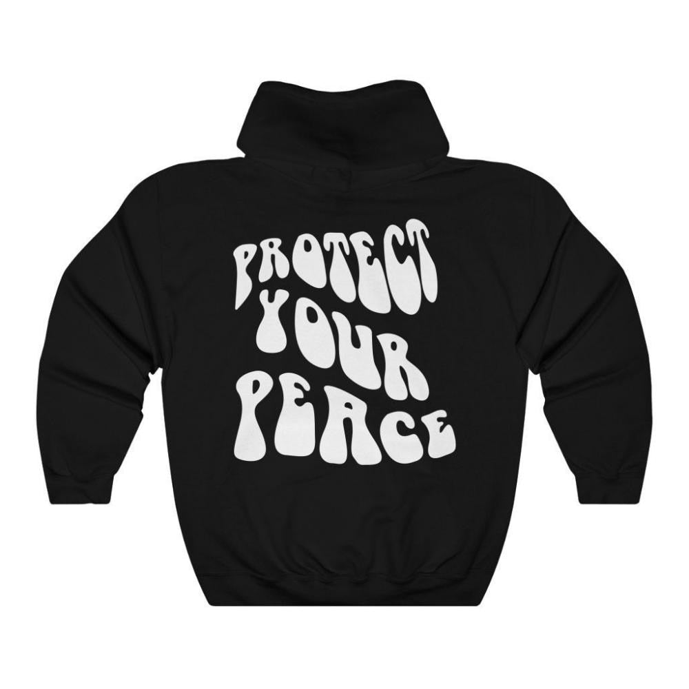 Women Oversized Hoodie Protect Your Peace Graphic Hoodie