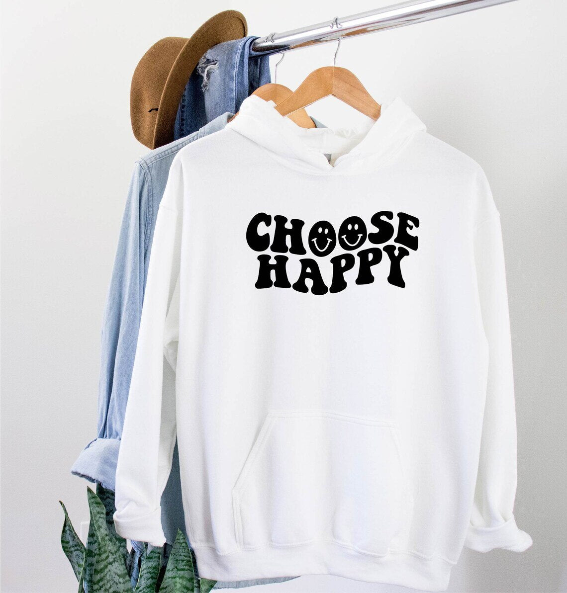 Unisex Sugarbaby Choose Happy Funny Graphic Hoodie Self Love Unisex Hoodie