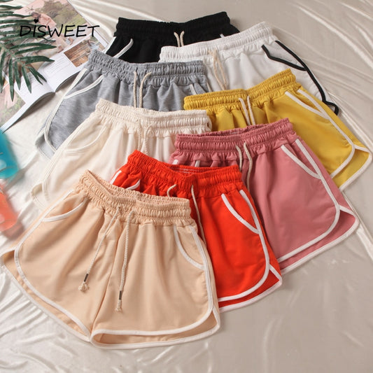 Women High Waist Shorts Patchwork Body Fitness